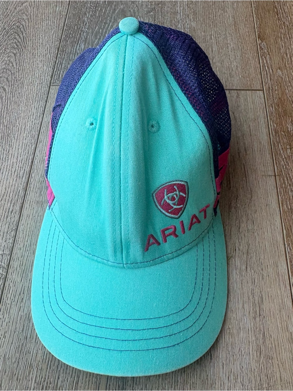 Ariat Teal Cap with Pink Embroidery
